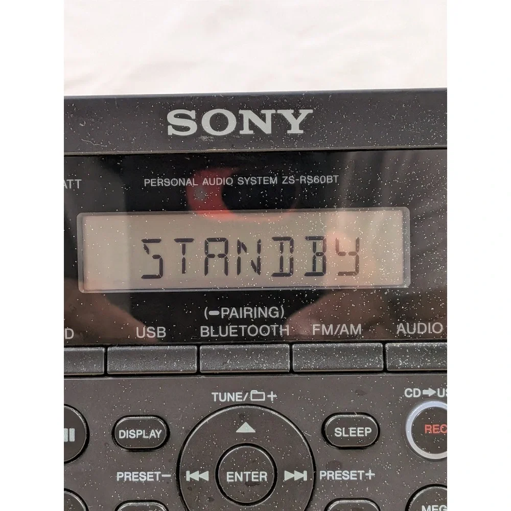 Sony CD Boombox Personal Audio System ZS-RS60BT Black Bluetooth USB FM/AM Radio